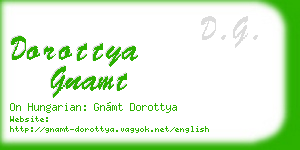 dorottya gnamt business card