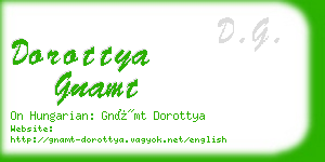 dorottya gnamt business card